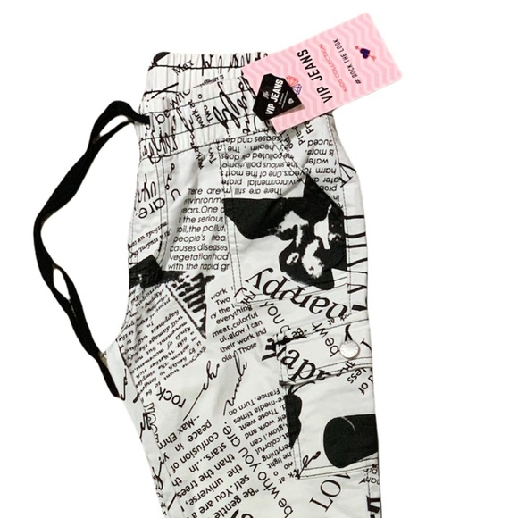 Girls newspaper style pants. - Picture 3 of 3